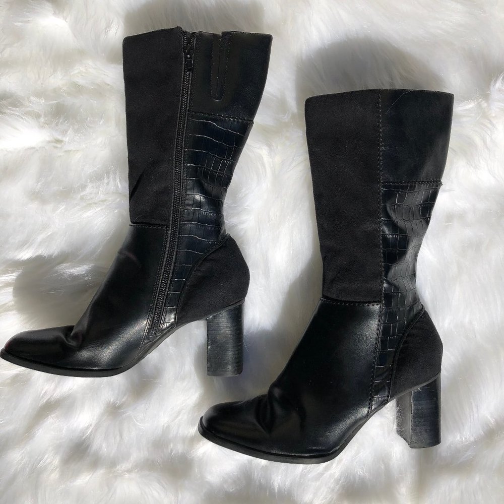 Gabrielle by George Black Heeled Boot Size 7.5